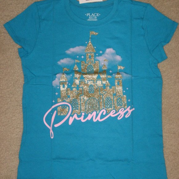 Girls Princess Graphic T-Shirt Size M/M By Childrens Place NWT - Picture 2 of 4